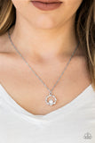 Paint The Town In Glitter - White Paparazzi Necklace - Carolina Bling Boss