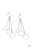 Demurely Dazzling - White Paparazzi Earrings