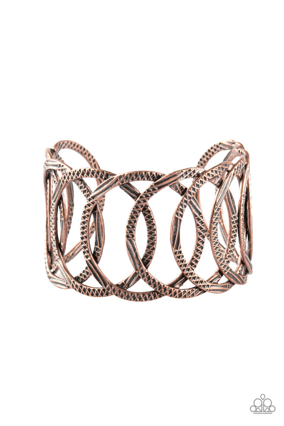 Circa de Contender - Copper Paparazzi Bracelet - Carolina Bling Boss