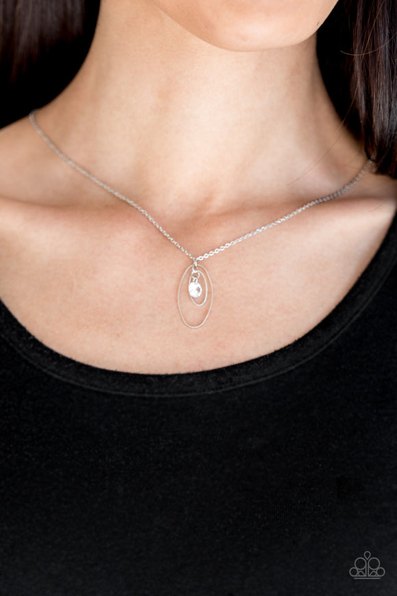 City Gem - White Paparazzi Necklace - Carolina Bling Boss