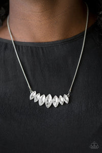 Leading Lady - White Paparazzi Necklace - Carolina Bling Boss