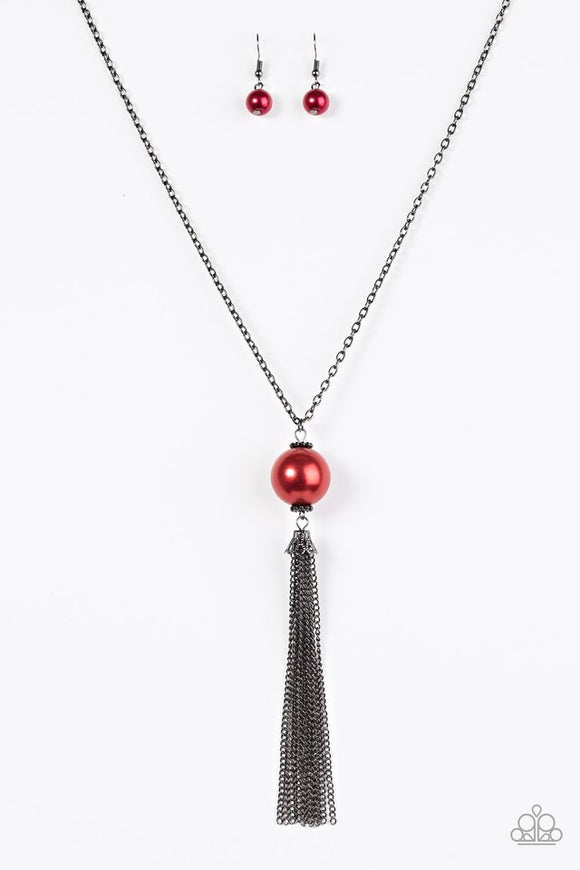 Be A Boss - Red Paparazzi Necklace - Carolina Bling Boss