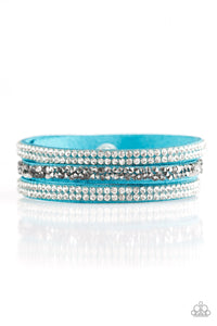 Mega Glam - Blue Paparazzi Bracelet - Carolina Bling Boss