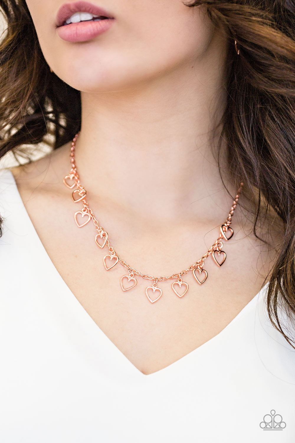 Copper heart necklace paparazzi store