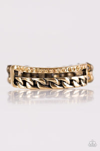 Epic Shimmer - Brass Paparazzi Ring - Carolina Bling Boss