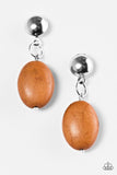 Stone Cliffs - Brown Paparazzi Earrings - Carolina Bling Boss