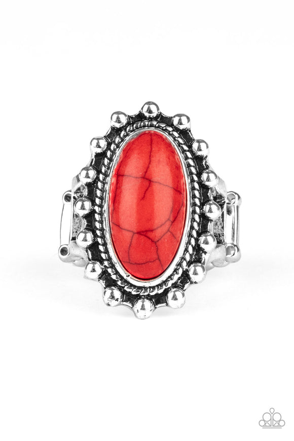 Mineral Movement - Red Paparazzi Ring