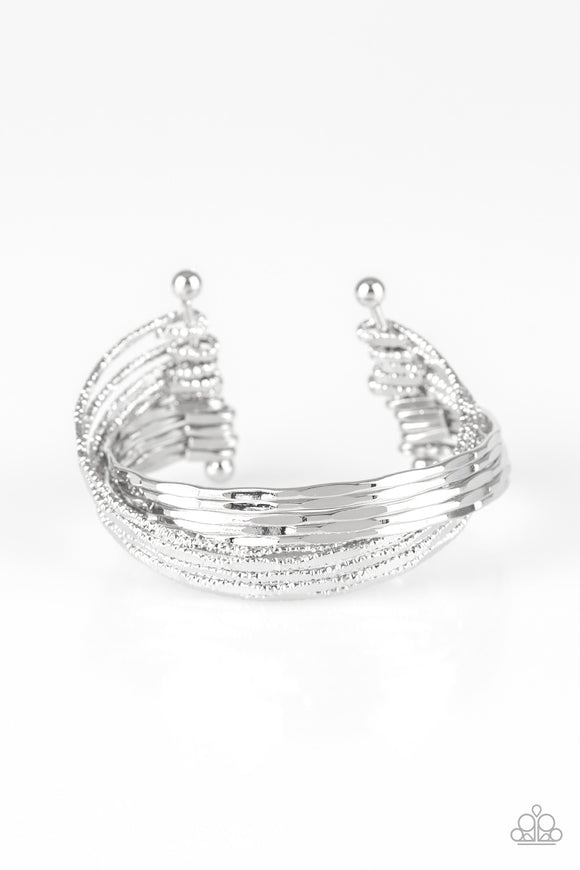 See A Pattern - Silver Paparazzi Bracelet - Carolina Bling Boss