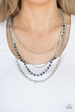 Flickering Lights - Blue Paparazzi Necklace