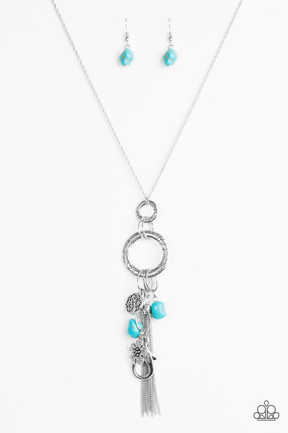 Tour de Desert - Blue Paparazzi Necklace - Carolina Bling Boss