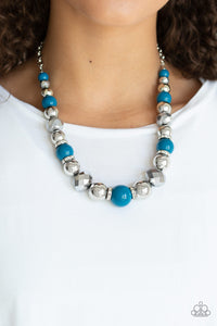 Weekend Party - Blue Paparazzi Necklace