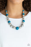 Weekend Party - Blue Paparazzi Necklace