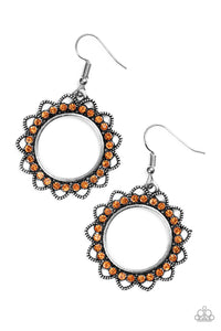 Bring Your Tambourine - Orange Paparazzi Earrings - Carolina Bling Boss