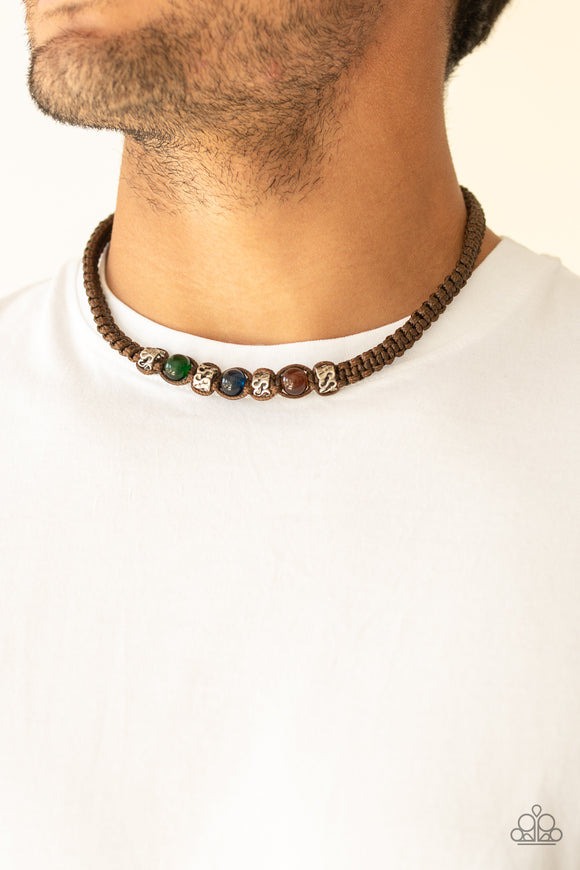 The Great Alp - Brown Paparazzi Necklace