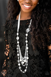 All The Trimmings - Ivory Paparazzi Necklace - Carolina Bling Boss