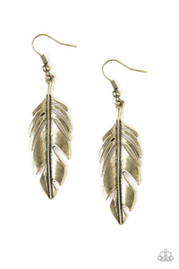 Lookin Fly - Brass Paparazzi Earrings - Carolina Bling Boss
