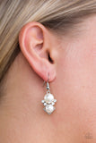 Mrs. Gatsby - White Paparazzi Earrings - Carolina Bling Boss