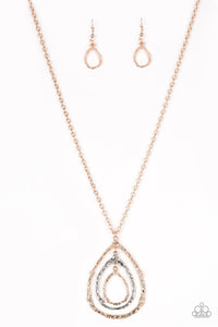 Going For Grit - Rose Gold Paparazzi Necklace