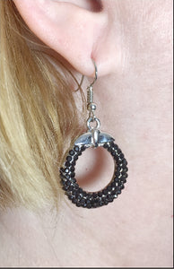 Ladies GLAM - Black Paparazzi Earrings - Carolina Bling Boss