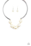Welcome To Wall Street - White Life Of The Party Exclusive Paparazzi Necklace