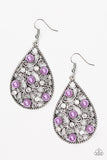 Glowing Vineyards - Purple Paparazzi Earrings - Carolina Bling Boss