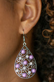 Glowing Vineyards - Purple Paparazzi Earrings - Carolina Bling Boss