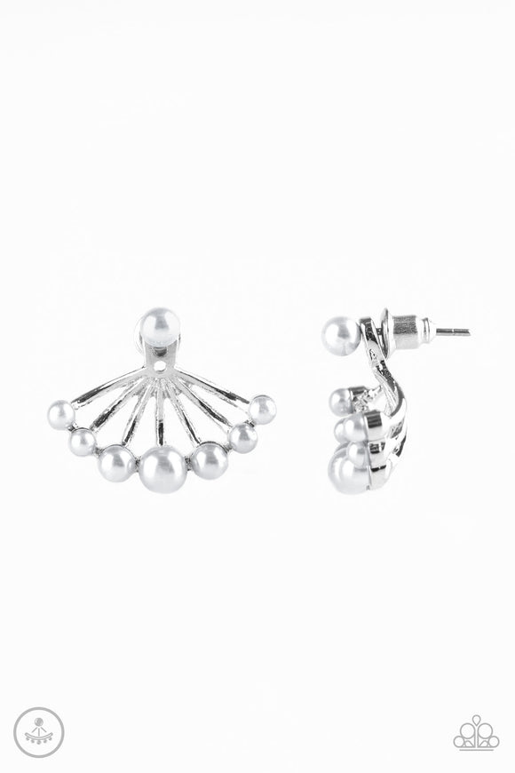 Big Dreams - Silver Double Sided Jacket Paparazzi Earrings - Carolina Bling Boss