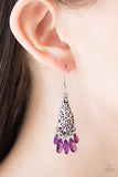 Geisha Glam - Purple Paparazzi Earrings - Carolina Bling Boss