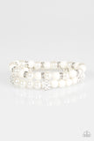 Teasingly Tinseltown - White Paparazzi Bracelet - Carolina Bling Boss