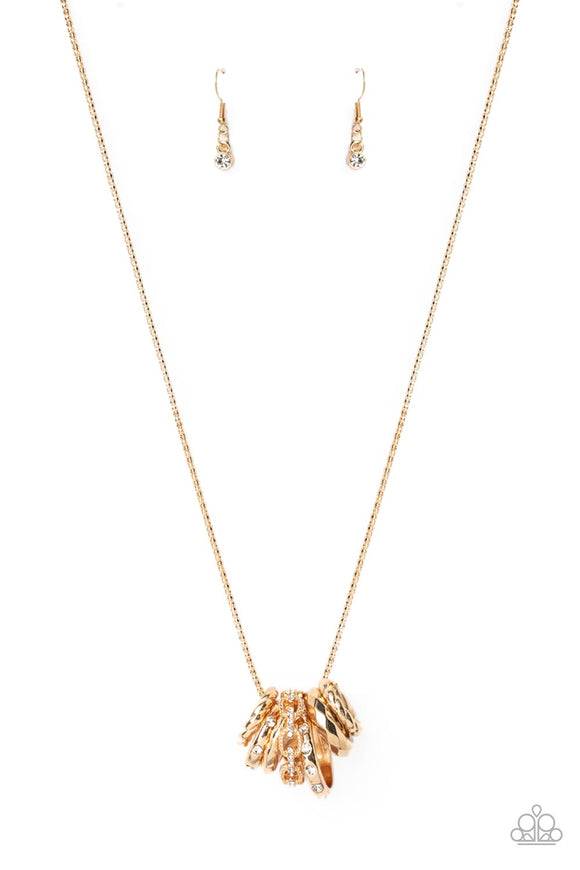 Audacious Attitude - Gold Paparazzi Necklace