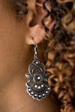 Blooming Bora Bora - Silver Paparazzi Earrings - Carolina Bling Boss