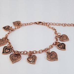 A HEART Act To Follow - Copper Paparazzi Bracelet - Carolina Bling Boss