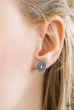 Just A Flicker - Silver Post Paparazzi Earrings - Carolina Bling Boss