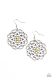 Botanical Bash - Yellow Paparazzi Earrings