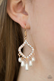 Divinely Diamond - Gold Paparazzi Earrings - Carolina Bling Boss