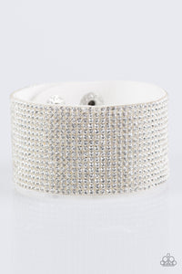 Roll With The Punches - White Paparazzi Bracelet - Carolina Bling Boss