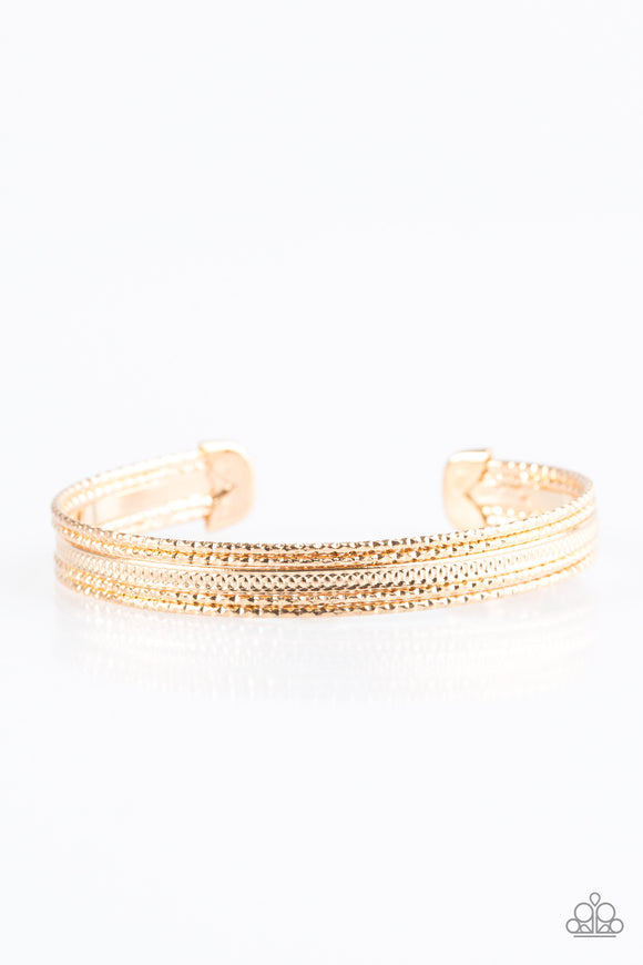 High Fashion - Gold Paparazzi Bracelet - Carolina Bling Boss