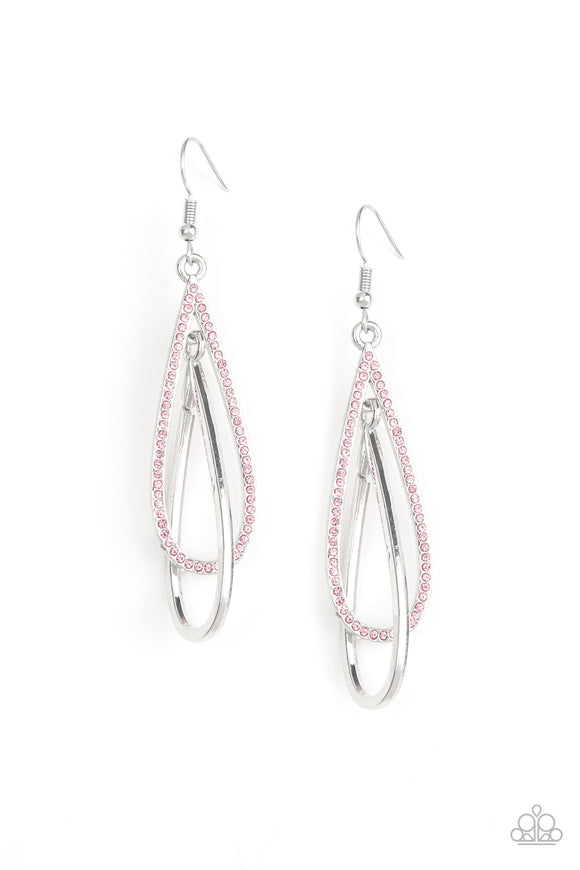 Spotlight Splendor - Pink Earrings - Carolina Bling Boss
