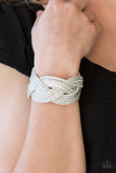 Big City Shimmer - White Paparazzi Wrap Bracelet - Carolina Bling Boss