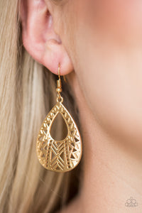 Alpha Amazon - Gold Paparazzi Earrings - Carolina Bling Boss