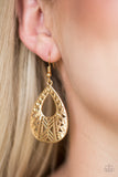 Alpha Amazon - Gold Paparazzi Earrings - Carolina Bling Boss