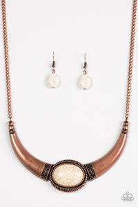 Cause A STEER - Copper Paparazzi Necklace - Carolina Bling Boss