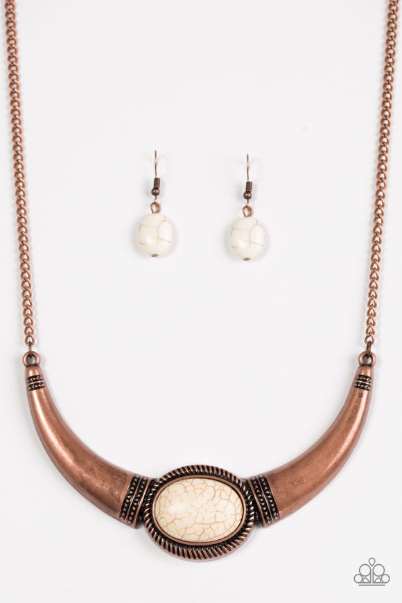 Cause A STEER - Copper Paparazzi Necklace - Carolina Bling Boss