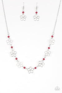 Always Abloom - Red Paparazzi Necklace - Carolina Bling Boss