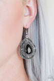 Royal Squad - Black Paparazzi Earrings - Carolina Bling Boss