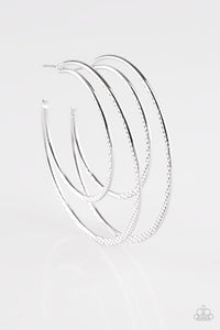Drop It Like Its HAUTE - Silver Paparazzi Earrings - Carolina Bling Boss