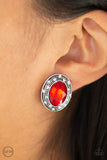 East Side Etiquette - Red Paparazzi Earrings - Carolina Bling Boss