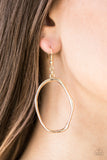 Eco Chic - Gold Paparazzi Earrings - Carolina Bling Boss