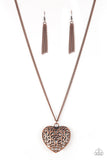 Victorian Virtue - Copper Paparazzi Necklace - Carolina Bling Boss