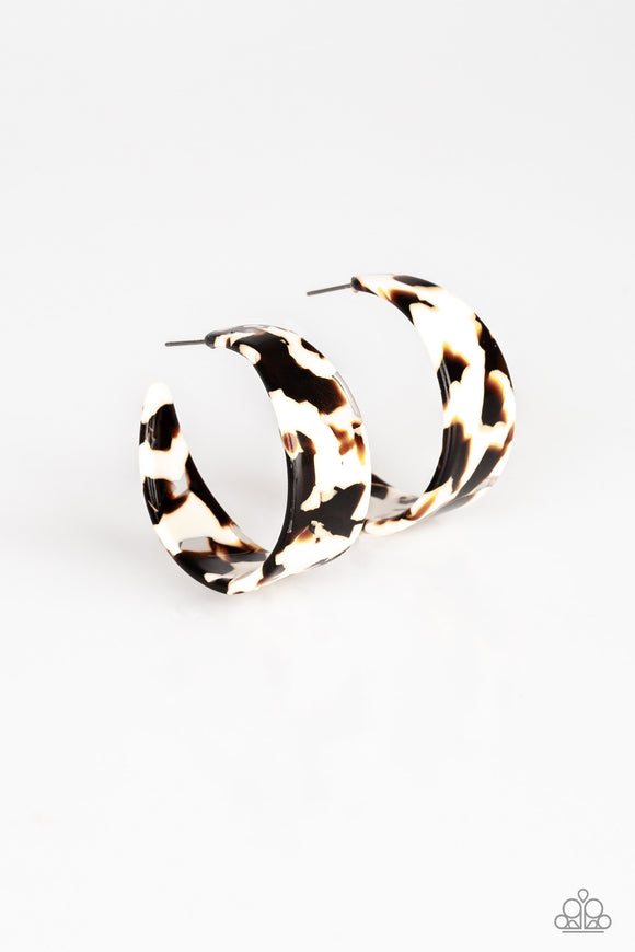 Havana Heat Wave - White Paparazzi Earrings - Carolina Bling Boss